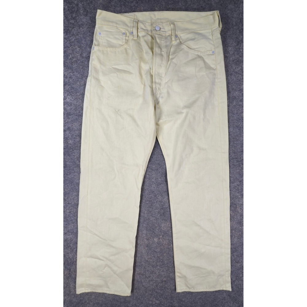 Levi's 501 XX Mens Tag 34x30 Yellow White Button Fly Cowboy Levis EUC